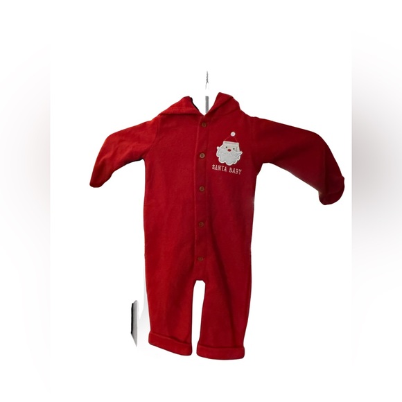 chick pea Other - Red Santa Baby Hooded Onesie by‎ Chick Pea Size 3/6 Months